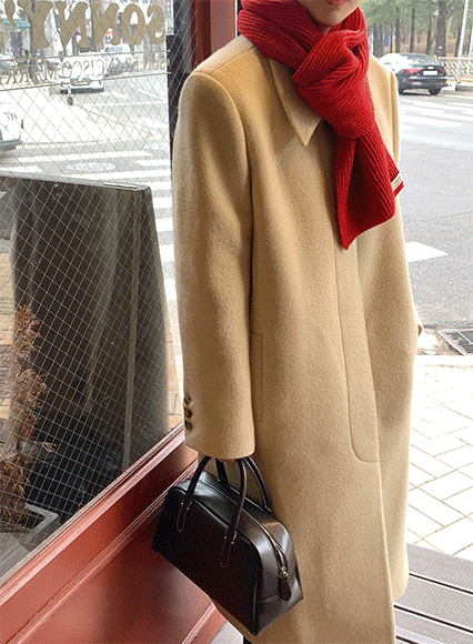 세르니 알파카 long coat (wool 80% alpaca 10%)_버터베이지